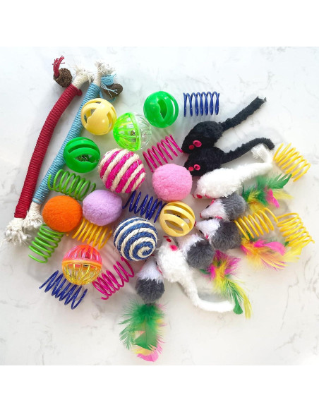Set de Juguetes Interactivos para Gatos YULOYI - 34 Piezas