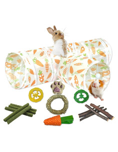 Túnel Plegable para Conejos LUCKITTY 83.82x50.8cm Naranja