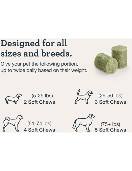 Kradle Dental Chews para Perros - 75 Masticables Suaves
