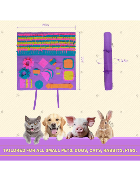 Alfombra Snuffle 35x35 cm PJDH para Perros y Gatos