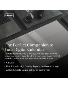 Bloc de Notas Semanal Ink+Volt A4 52 Hojas No Datadas 2