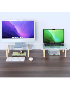 Conjunto de 2 Soportes de Monitor Acrílico NiHome 1.03 kg 2