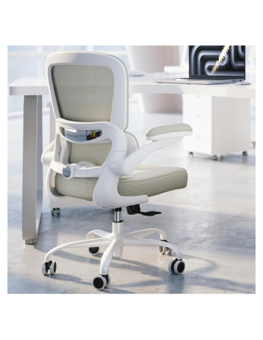 Silla de Oficina Ergonómica TRALT YX001-4 Beige con Soporte Lumbar