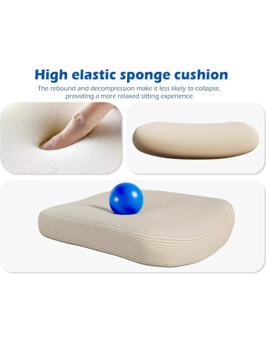 Silla de Oficina Ergonómica TRALT YX001-4 Beige con Soporte Lumbar