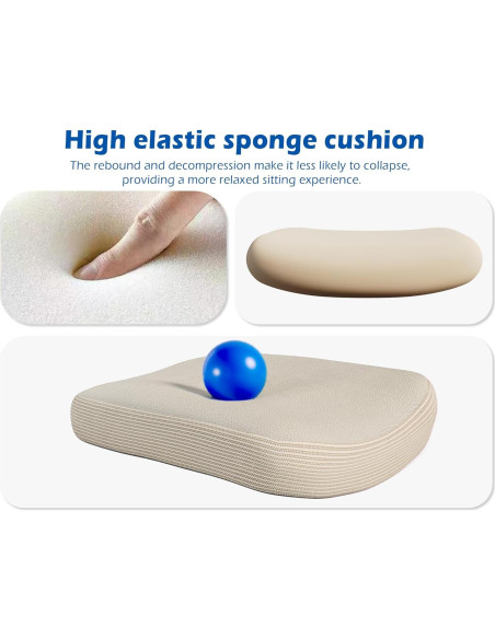 Silla de Oficina Ergonómica TRALT YX001-4 Beige con Soporte Lumbar