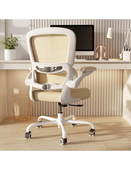 Silla de Oficina Ergonómica TRALT YX001-4 Beige con Soporte Lumbar