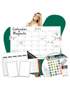 Calendario de Pared Borrable Lushleaf 61x91 cm Reutilizable