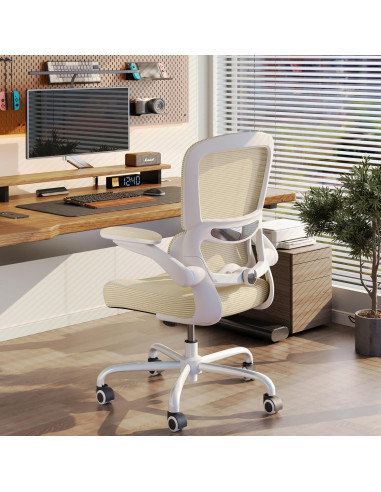 Silla de Oficina Ergonómica TRALT YX001-4 Beige con Soporte Lumbar