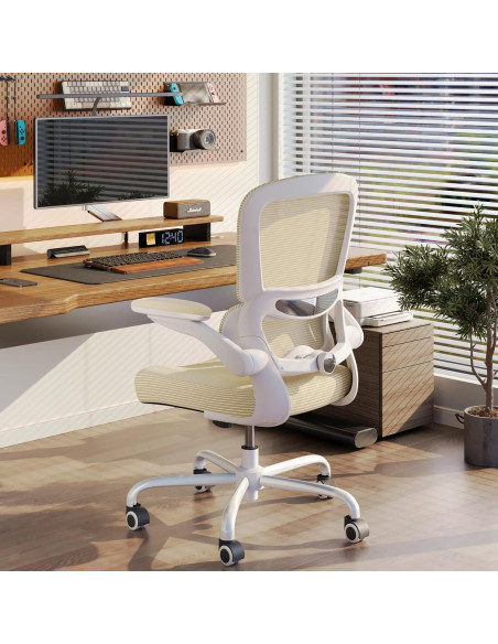 Silla de Oficina Ergonómica TRALT YX001-4 Beige con Soporte Lumbar