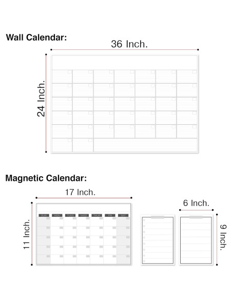 Calendario de Pared Borrable Lushleaf 61x91 cm Reutilizable Calendario de Pared Borrable Lushleaf 61x91 cm Reutilizable