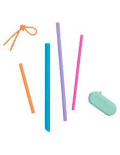 Popotes de Silicona Reutilizables GIR Maui - Paquete de 4