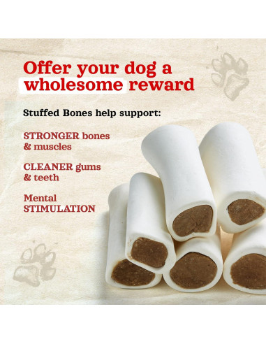 Huesos Rellenos para Perros Natural Farm Mantequilla de Maní 3 Unidades