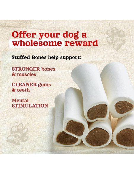 Huesos Rellenos para Perros Natural Farm Mantequilla de Maní 3 Unidades