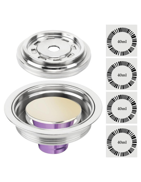 Adaptador de Cápsulas de Café Reutilizables Feilifan 40 ml