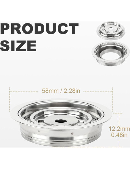 Adaptador de Cápsulas de Café Reutilizables Feilifan 40 ml