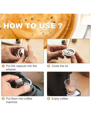 Adaptador de Cápsulas de Café Reutilizables Feilifan 40 ml