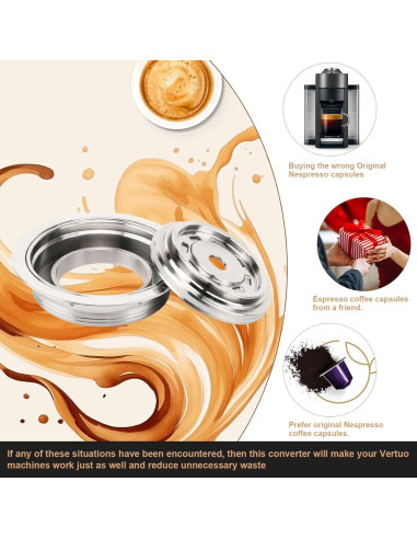 Adaptador de Cápsulas de Café Reutilizables Feilifan 40 ml