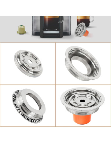 Adaptador de Cápsulas de Café Reutilizables Feilifan 40 ml