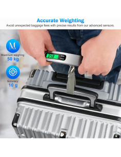 Báscula de Equipaje Digital PELSOL 50kg Pantalla LCD Retroiluminada 2