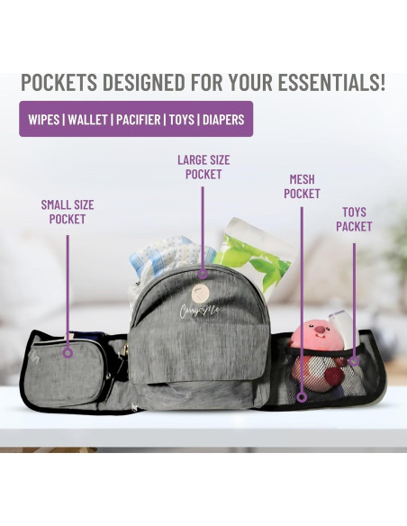 Portabebés CarryMe 8-en-1 Ergonómico Gris Grafito 3.6-20.4 kg