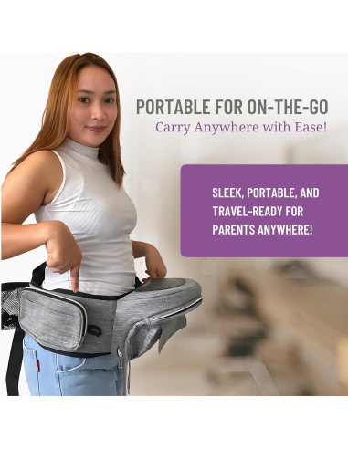 Portabebés CarryMe 8-en-1 Ergonómico Gris Grafito 3.6-20.4 kg