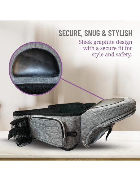 Portabebés CarryMe 8-en-1 Ergonómico Gris Grafito 3.6-20.4 kg