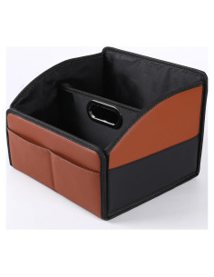 Organizador de Asiento de Coche Uplien FJS de Cuero Plegable
