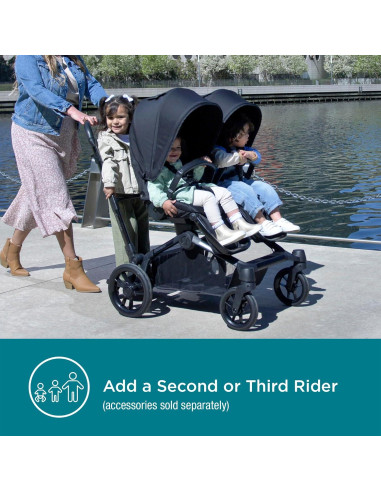 Carrito de bebé Contours Element convertible doble negro