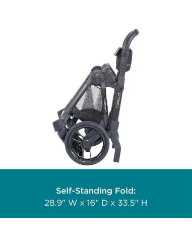 Carrito de bebé Contours Element convertible doble negro