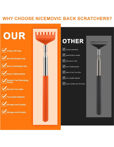 Rasca Espaldas Extensible NICEMOVIC 6 Colores 20-68 cm