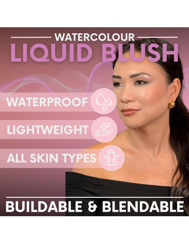 Blush Líquido Waterproof Daniel Sandler Cherub 22.68g