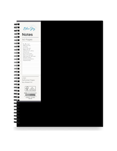 Cuaderno de Notas Inteligentes Blue Sky 21.6x27.9cm Negro