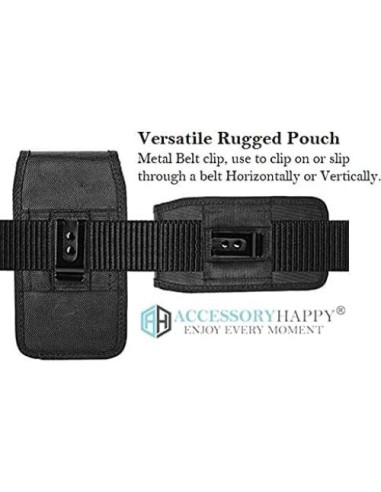 Soporte de teléfono celular militar AH para funda robusta - Negro