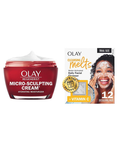 Crema Microescultora Olay 48 g + Limpiadores Derretidos 12 ct