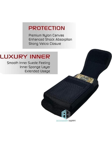 Soporte de teléfono celular militar AH para funda robusta - Negro