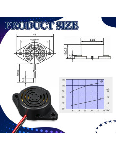 Zumbador Electrónico Activo Geiserailie 6 Pcs 95 dB 12V 2