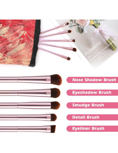 Juego de 5 Pinceles de Maquillaje Profesional Wuyang - Ojos