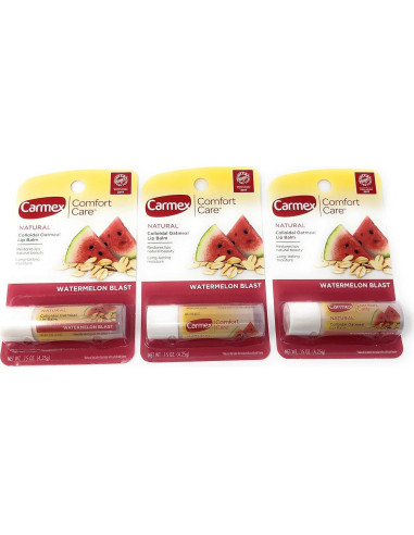 Bálsamo Labial Carmex Comfort Care Sandía 3 Unidades