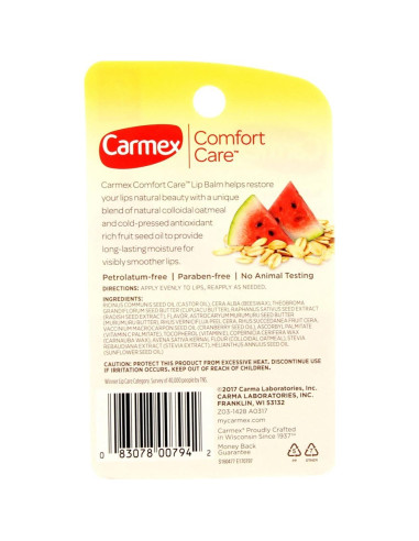 Bálsamo Labial Carmex Comfort Care Sandía 3 Unidades