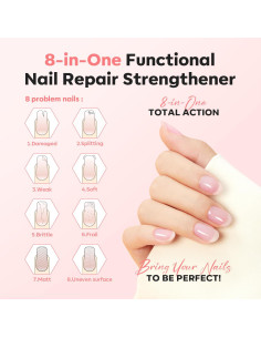 Endurecedor de Uñas Modelones 15ml Rosa Brillante Reparador 2