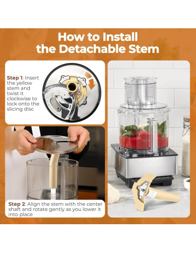 Vástago Desmontable Cuisinart DLC-039ATX-1 para Procesador 14 Tazas