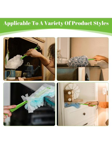 Paquete de 5 Mangos de Repuesto LYASILGC para Plumero Verde