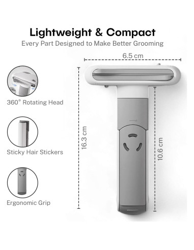 Cepillo de Aseo 3 en 1 Sinko para Gatos y Perros - Reduce Caída de Pelo