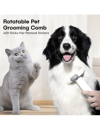 Cepillo de Aseo 3 en 1 Sinko para Gatos y Perros - Reduce Caída de Pelo