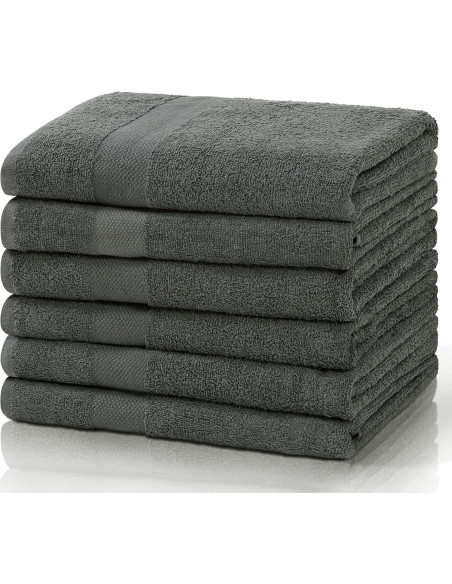 Juego de 6 Toallas de Baño SIMPLI-MAGIC 100% Algodón 61x117cm