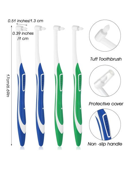 4 Cepillos Interdentales Tufted WLLHYF para Ortodoncia