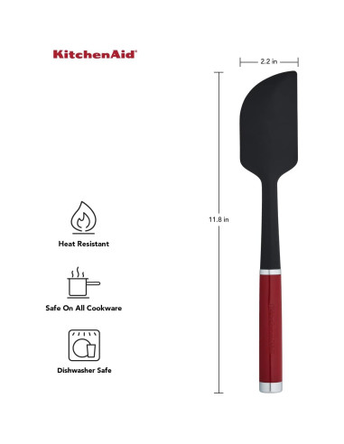 Espátula de Raspar KitchenAid Rojo 30cm Silicona Resistente