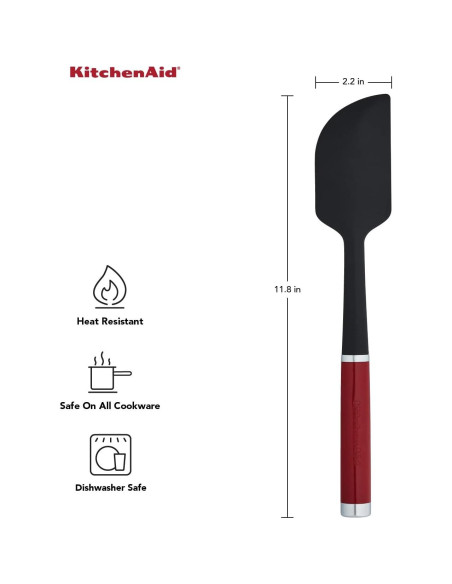 Espátula de Raspar KitchenAid Rojo 30cm Silicona Resistente