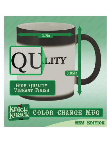 Taza Mágica Cerámica 11oz Knick Knack Gifts Negro Mate