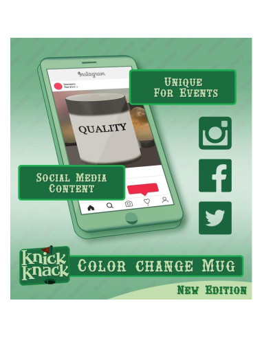 Taza Mágica Cerámica 11oz Knick Knack Gifts Negro Mate